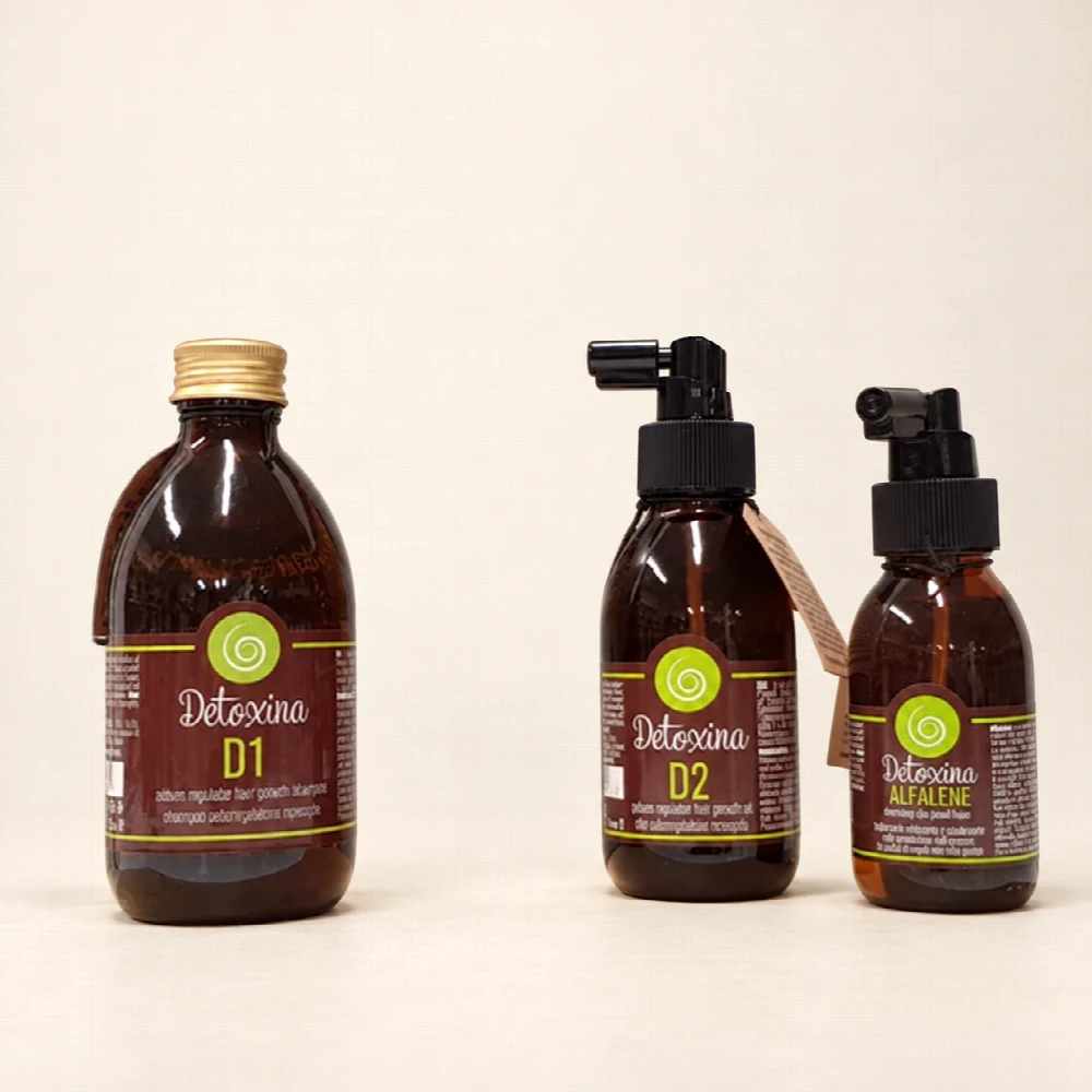 Detoxina: tre flaconi della linea sebo-regolatrice