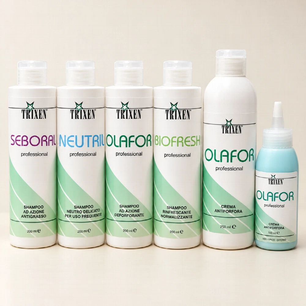 Trixen Professional: flaconi della linea cosmetica per capelli