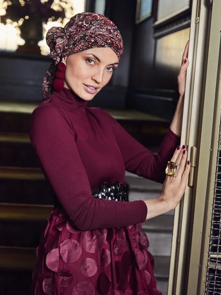 Set turbante HocJuvela Boho 3042-4115 con fascia - Floral Folklore — collezione autunno/inverno 2026–2027
