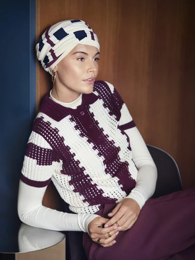 Turbante donna HocElma Viva 1608-4136 - Nautical Stripes — collezione autunno/inverno 2026–2027