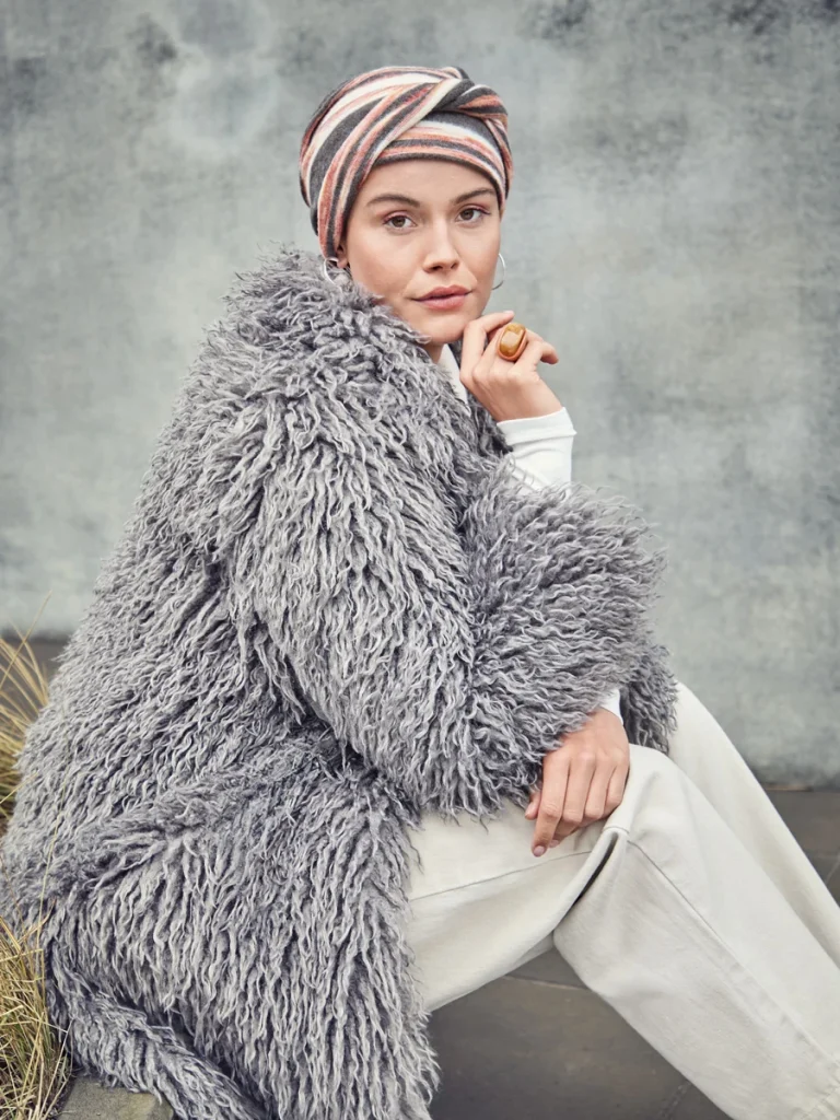 Turbante donna HocZoya Viva 1615-4157 - Brown w/Multi Stripes — collezione autunno/inverno 2026–2027