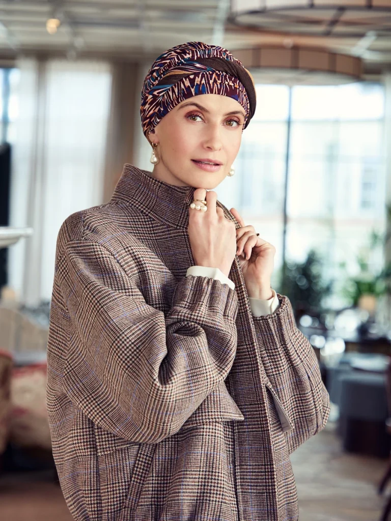Turbante HocShakti 1418-4118 con fascia in bambù - Ikat Mystery — collezione autunno/inverno 2026–2027